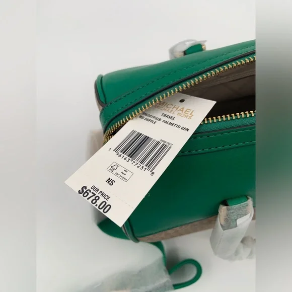 🌹New List🌹NWT Michael Kors MK Signature Jet Set Travel Medium Duffle Bag Satchel - Picture 15 of 15